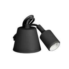 Cabo para candeeiro suspenso de silicone E27 60W COR preto EDM