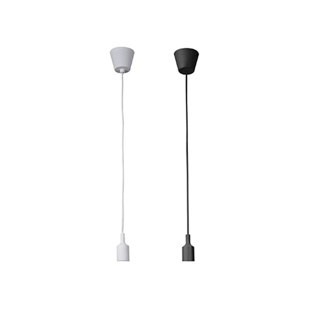Cabo para candeeiro suspenso de silicone E27 60W COR preto EDM - Image 2