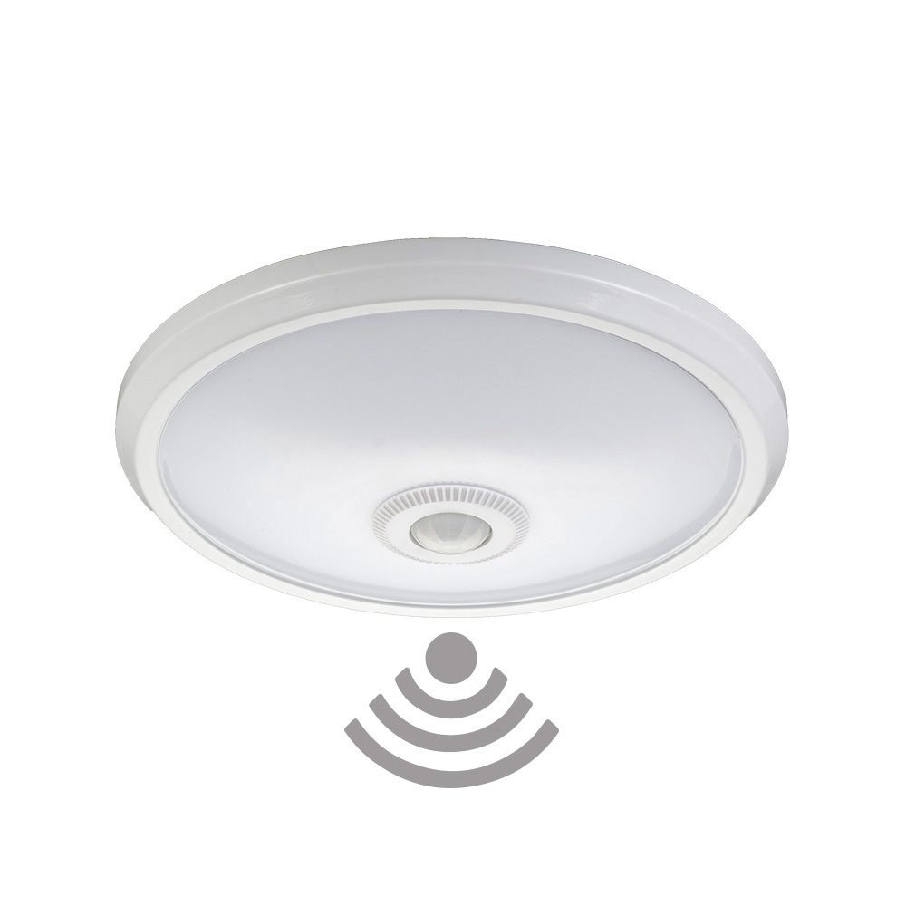 Candeeiro de teto de superfície com sensor crepuscular e movimiento IP20 2 x E27 Ø30 x 9,6 cm