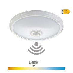Aplique de superfície LED com sensor e LUZ de emergência IP20 16 W 4000 K 1100 LM daylight Ø29 x 6 cm