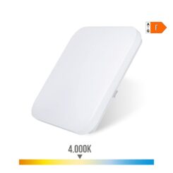 Luminaria de parede LED quadrada extraplana 24 W 4000 K 2490 LM 36,7 x 36,7 x 6,2 cm