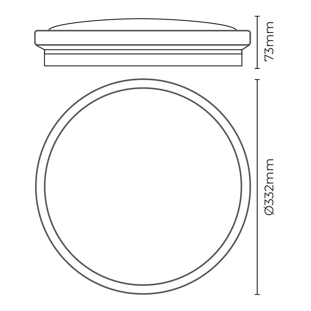 Candeeiro de superfície circular LED efeito madeira 18 W 1820 LM 6500 K Ø33 x 5,5 cm - Image 2