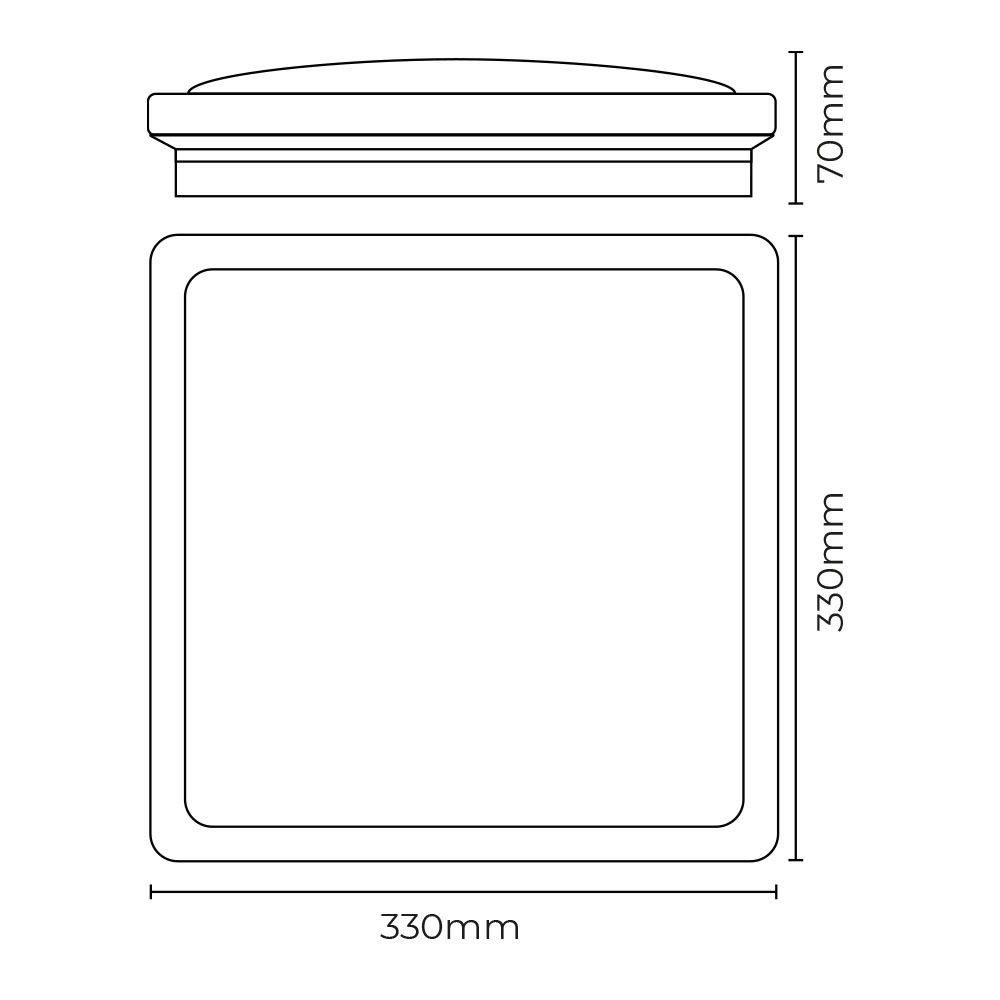 Candeeiro de superfície quadrado LED efeito madeira 18 W 6500 K 1820 LM 33 x 33 x 7 cm - Image 2