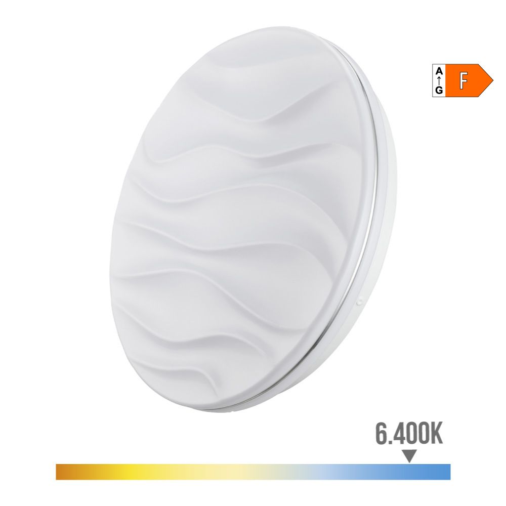 Aplique super led de superficie modelo desert 24 w 6500 k 2490 lm ø38 x 7 cm