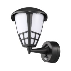 Luminária de parede LED com sensor de movimento e crepúsculo 15W 1200 LM 4000 K LUZ do DIA, preta, 21,6 x 16 x 24,7 mm