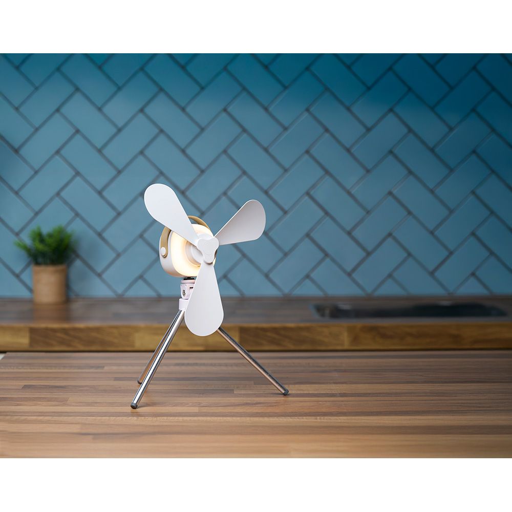Ventilador de mesa, recarregável por USB, 3 pás, 4 velocidades, com controle remoto - Image 5