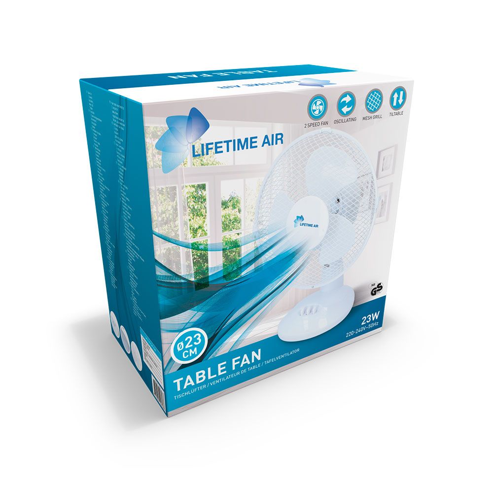 Ventilador de mesa branco 22 w, ø23 cm, 270 x 210 x 352 mm - Image 5