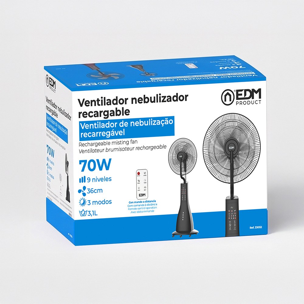 Ventoinha de nebulização recarregável 70 W, Ø41 x 128 cm - Image 4