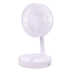 Ventilador de mesa dobrável, recarregável branco, 3 velocidades, Ø165 x 360 mm