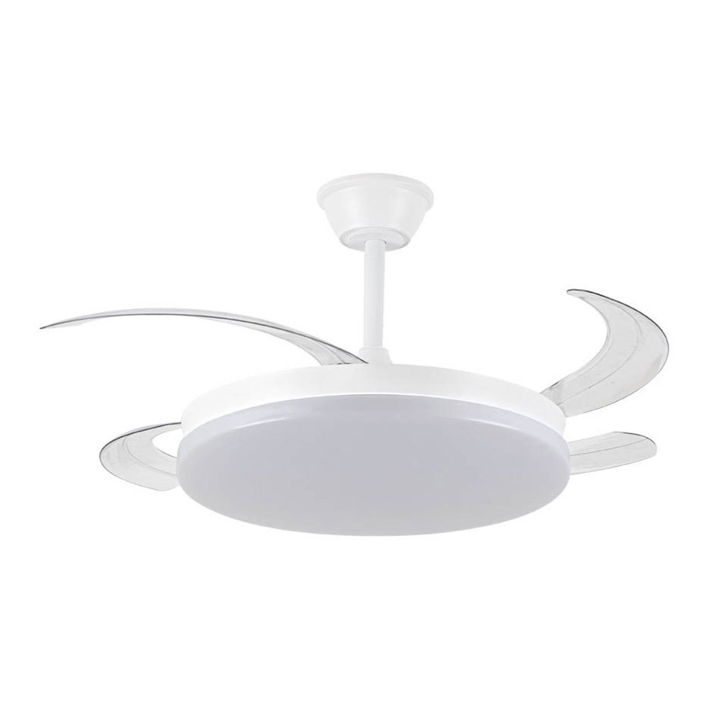 Ventilador de teto, LED 3cct, lâminas retráteis, leitoso l evo smart, 72 w, 7920 lm, branco, ø120 cm, teto ø48 cm, altura 32 - 42 cm - Image 3