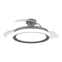 Ventilador de teto com pás retráteis, LED 3 CCT, motor DC 28 W + LED 35 W, modelo bliss preto, Ø106 cm