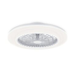 Ventilador de teto, LED 3CCT, DC 20 W + 42 W, modelo amigo, branco com difusor efeito estrelado, Ø48,5 cm