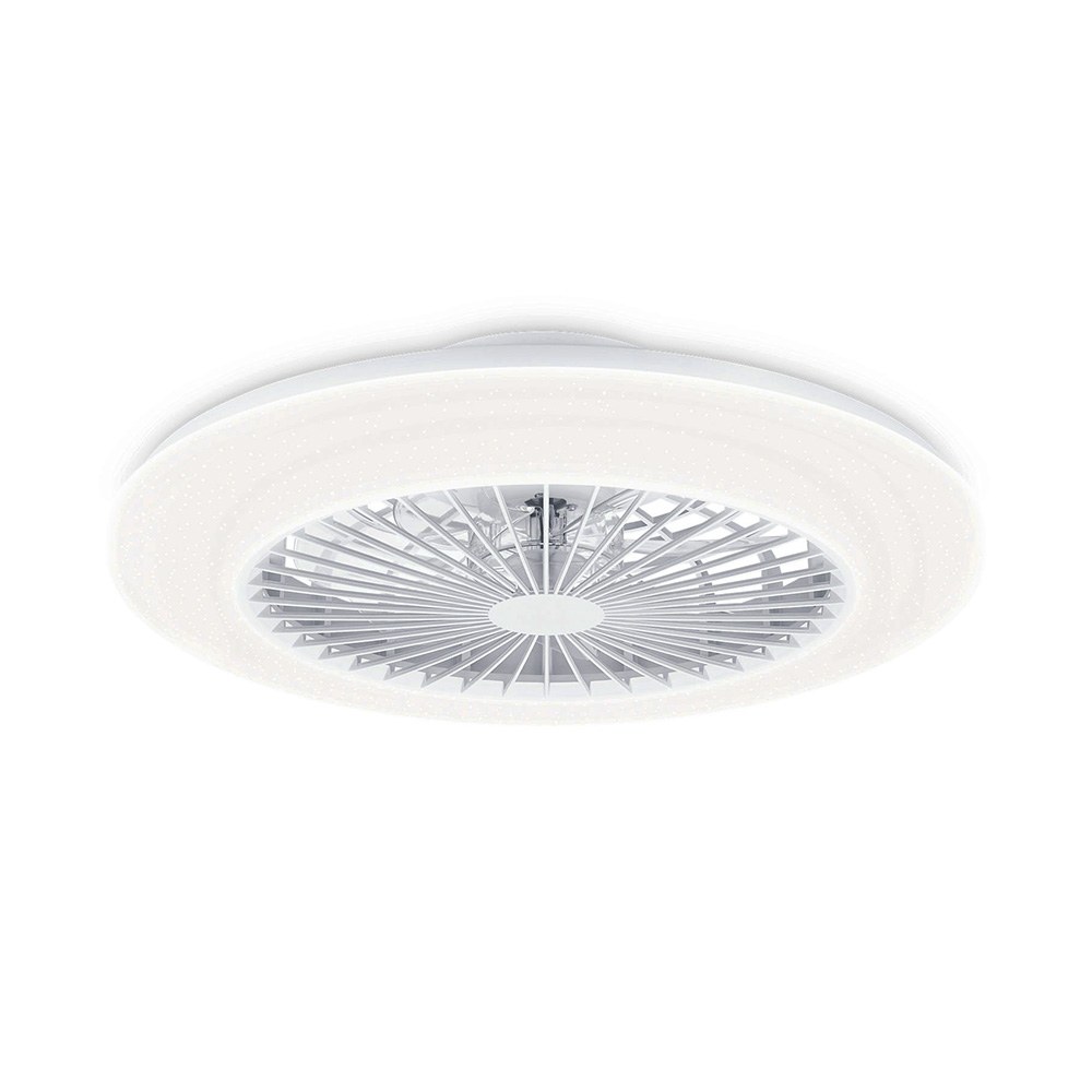 Ventilador de teto, LED 3 CCT, motor DC 25 W + LED 60 W, modelo amigo, branco com difusor opal, Ø57,5 cm