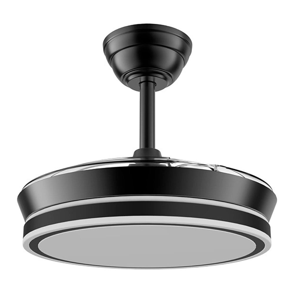 Ventilador de teto LED CCT, 3 pás retráteis 39 W, 4290 LM, preto, pás Ø90 cm, plafon Ø41 cm, altura 28 - 38 cm - Image 5