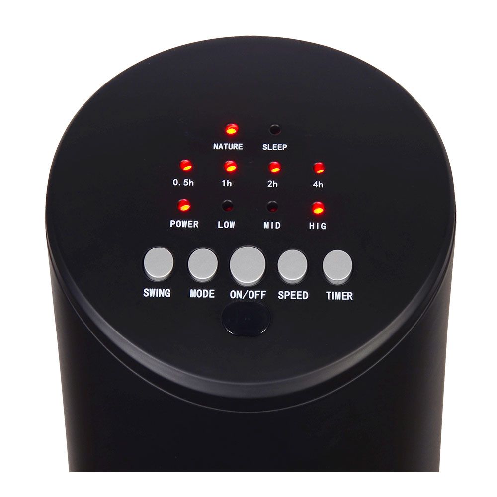 EDM Ventilador de torre. potência: 60 w, 54,8 db, controle remoto, preto 28 x 78,3 cm - Image 2