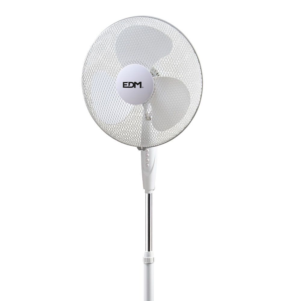 Ventoinha de pé com base circular. COR branco. potência: 45W, 55,6 DB, pás: Ø40 cm altura regulável 110-130cm - Image 2