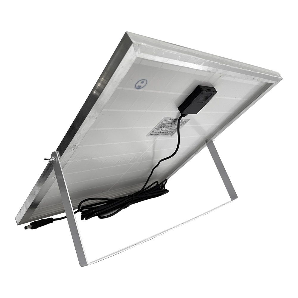 Ventilador solar de pé, branco, potência 25 W, pás Ø40 cm - Image 3