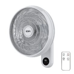 Ventilador de parede com controle remoto, branco, potência 55 w, 57,24 db, pás ø40 cm