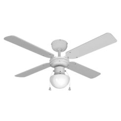 Ventilador de teto branco modelo caribe, 50 W, pás Ø102 cm