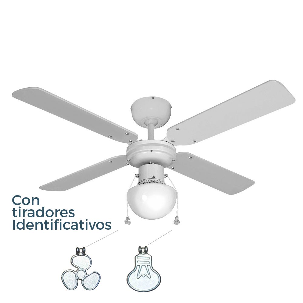 Ventilador de teto branco modelo caribe, 50 W, pás Ø102 cm - Image 2