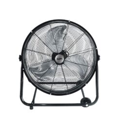 Ventoinha industrial de chão, com rodas. COR preto. potência: 180W, 59,8 DB, pás: Ø60 x 70 cm