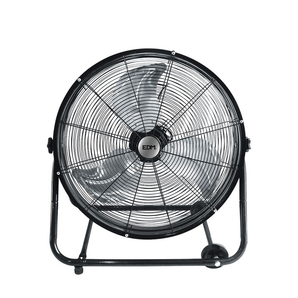 Ventoinha industrial de chão, com rodas. COR preto. potência: 180W, 59,8 DB, pás: Ø60 x 70 cm