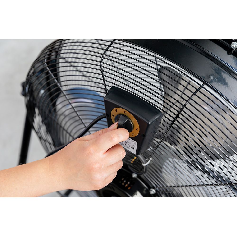 Ventoinha industrial de chão, com rodas. COR preto. potência: 180W, 59,8 DB, pás: Ø60 x 70 cm - Image 4
