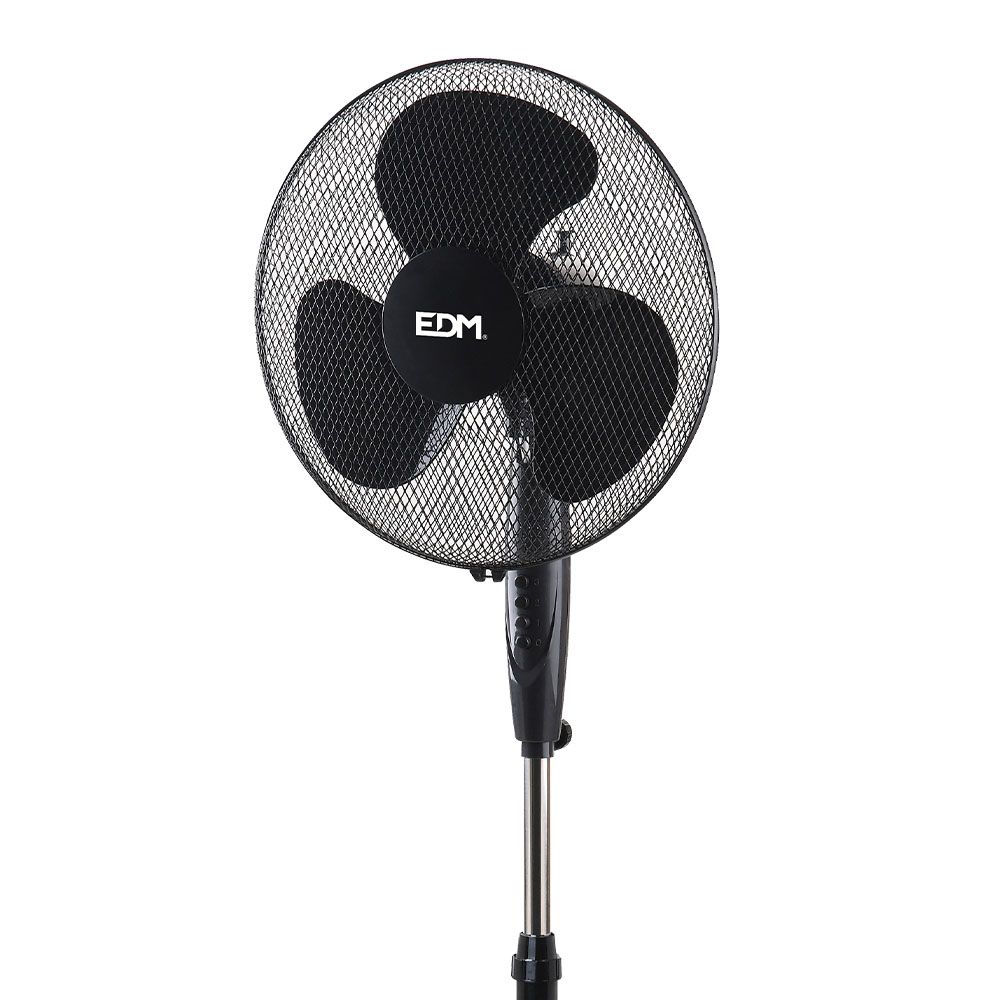 Ventoinha de pé com base circular. COR preto. potência: 45W, 55,6 DB, pás: Ø40 cm altura regulável 110-130 cm - Image 2