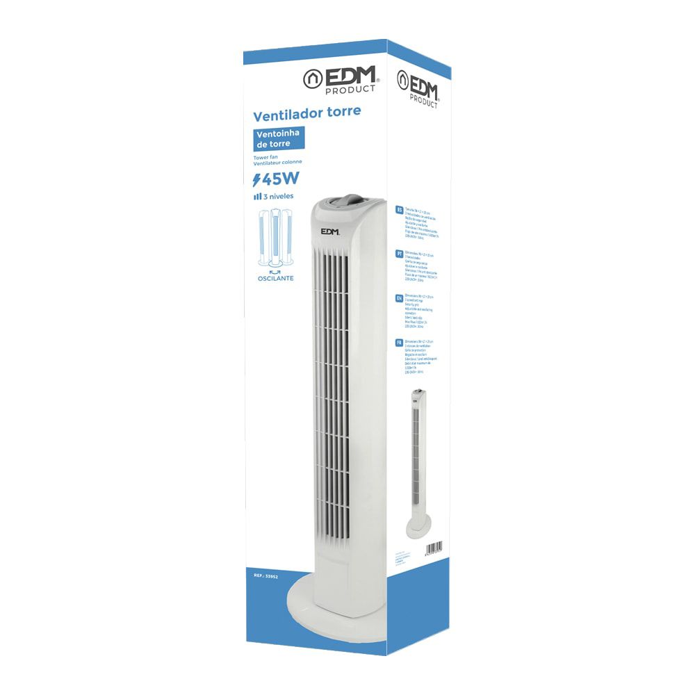 Ventoinha torre cor: branco potência: 45W, 60dB, 21 x 78 cm - Image 3
