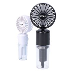 EDM Ventoinha de Nebulização Recarregável, 4 Velocidades, 6,2 x 16,4 cm. Cores Sortidas