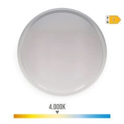 EDM Aplique circular LED 18 w 1950 lm 4000 k luz natural IP54 ø21 x 5,7 cm