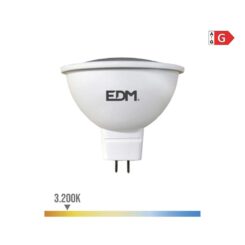 EDM Lâmpada dicróica LED mr16 5 w 12 v 450 lm 3200 k luz quente ø5 x 5 cm