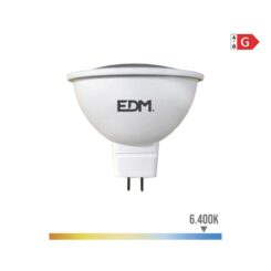 EDM Lâmpada dicróica LED mr16 5 w 12 v 450 lm 6400 k luz fria ø5 x 5 cm