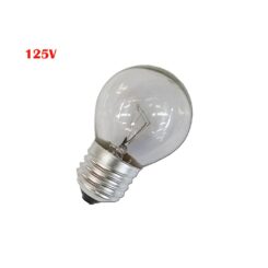 Lâmpada incandescente esférica transparente 60W E27 125V (somente USO industrial)