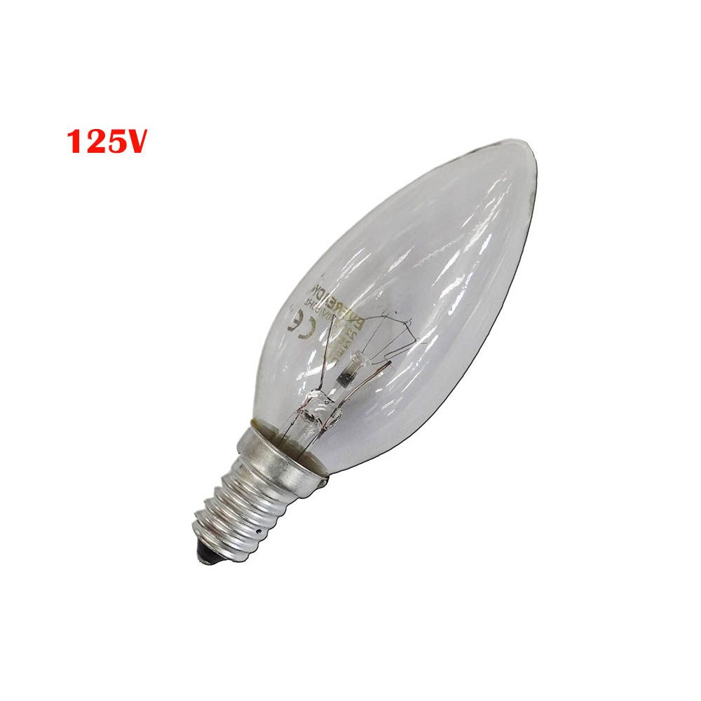 Lâmpada incandescente vela transparente 60W E14 125V (somente USO industrial)