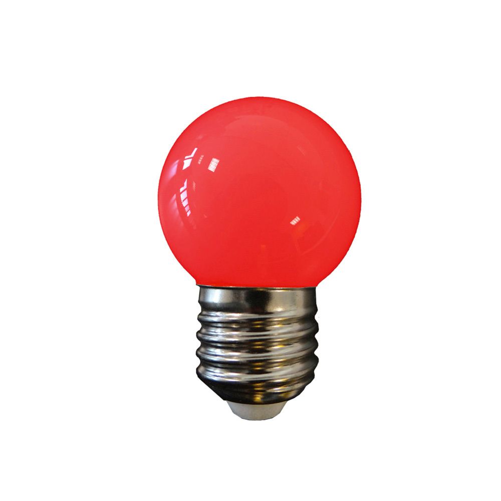 Lâmpada esférica LED E27 1W 80lm LUZ vermelha Ø45x69 mm EDM