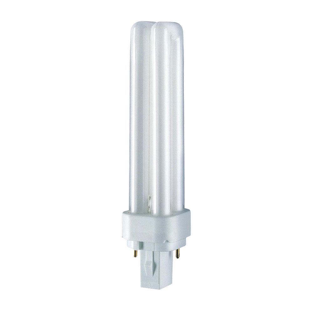 Lâmpada de baixo consumo 18 W 2 pinos pl-c G24D-2 6500 K 1200 LM LUZ fria 150 x 35 mm