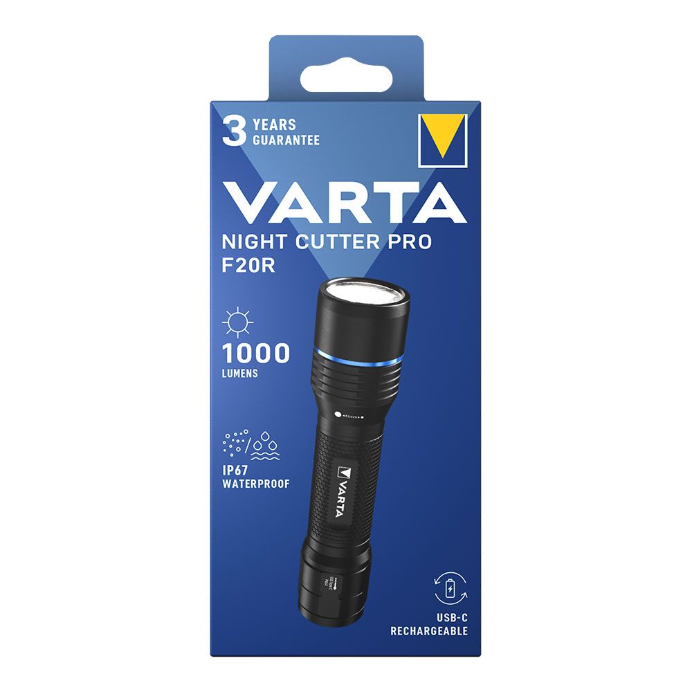Lanterna tática Night Cutter pro f20r recarregável 1000 lm ip67 + cordão e bolsa de cintura - Image 3