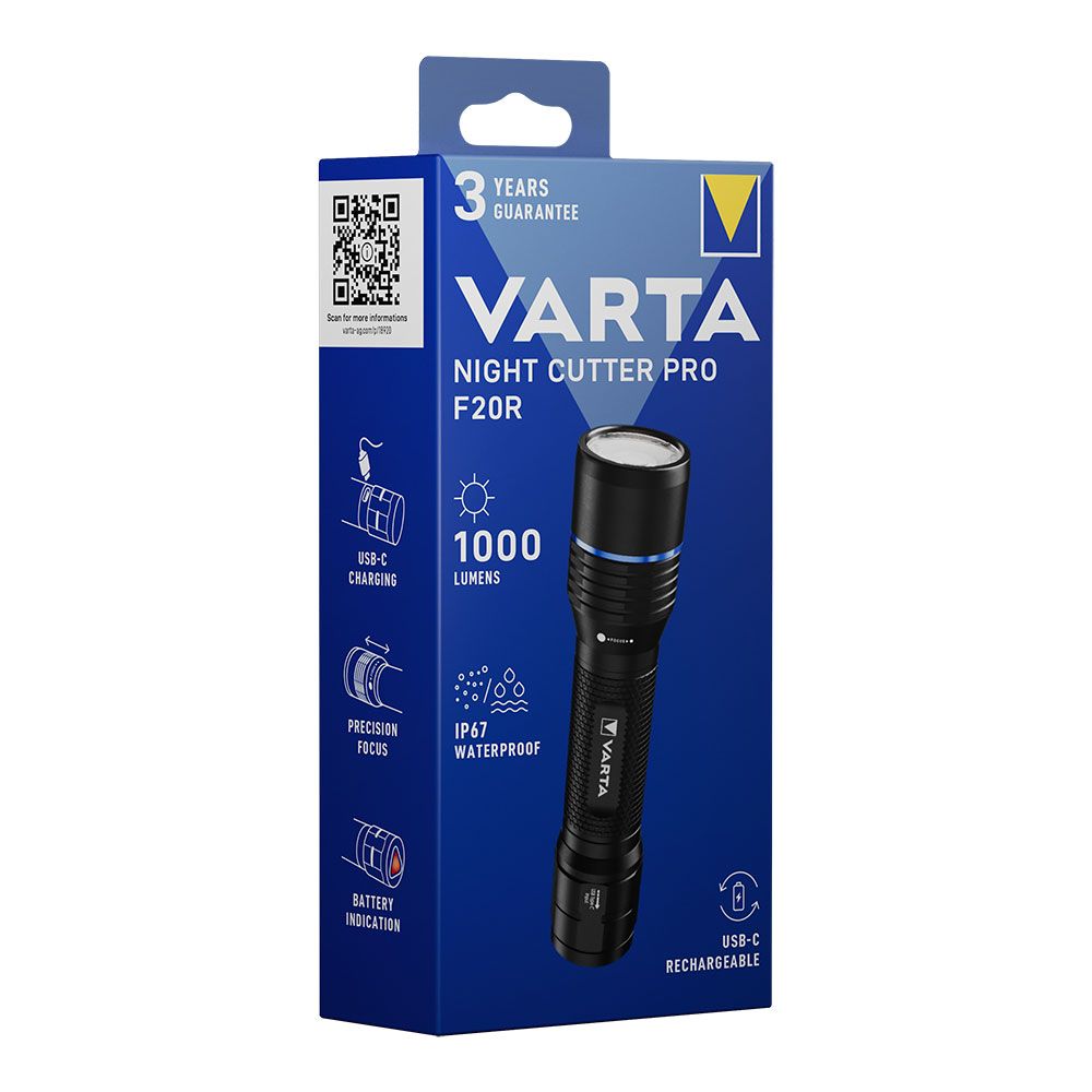 Lanterna tática Night Cutter pro f20r recarregável 1000 lm ip67 + cordão e bolsa de cintura - Image 4