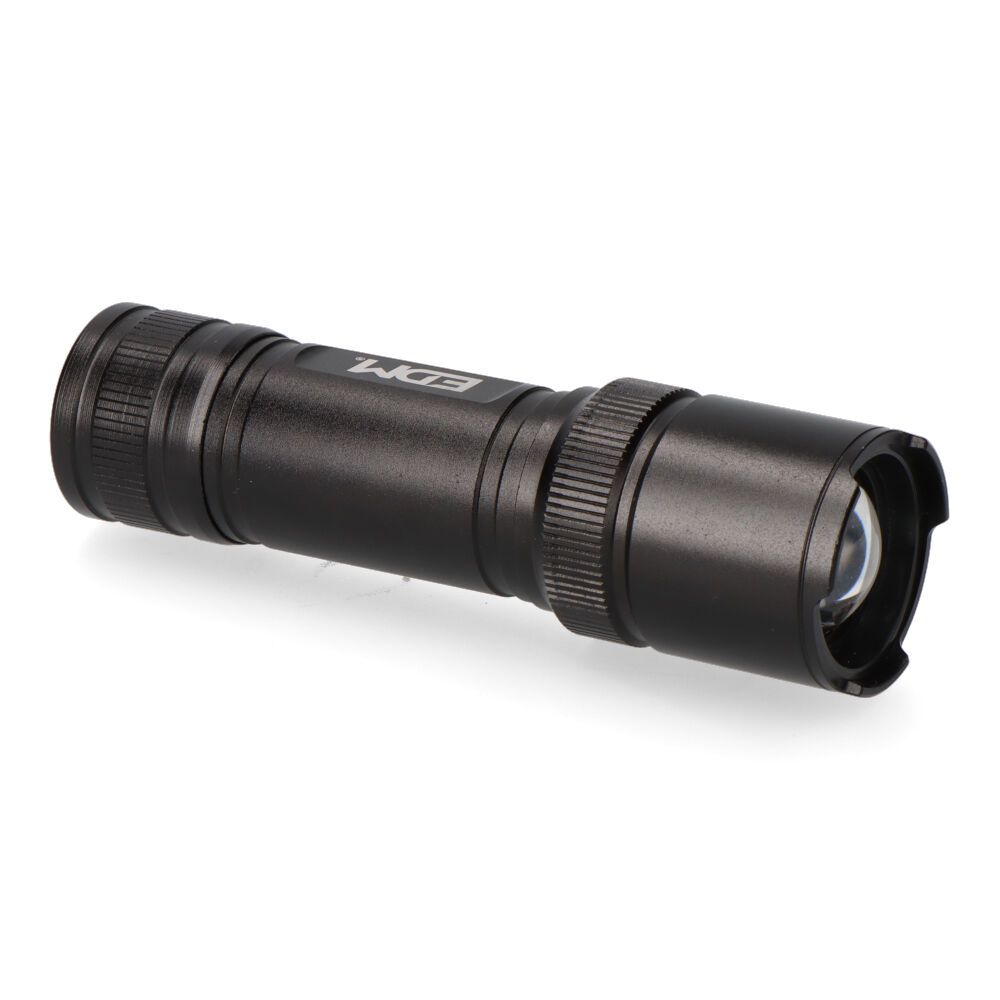 Lanterna LED tática black grip, alumínio, com zoom, 3 x AAA (incluído) 150 LM - Image 2