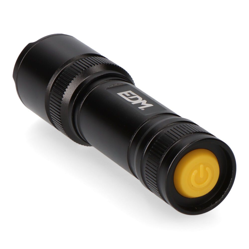 Lanterna LED tática black grip, alumínio, com zoom, 3 x AAA (incluído) 150 LM - Image 4