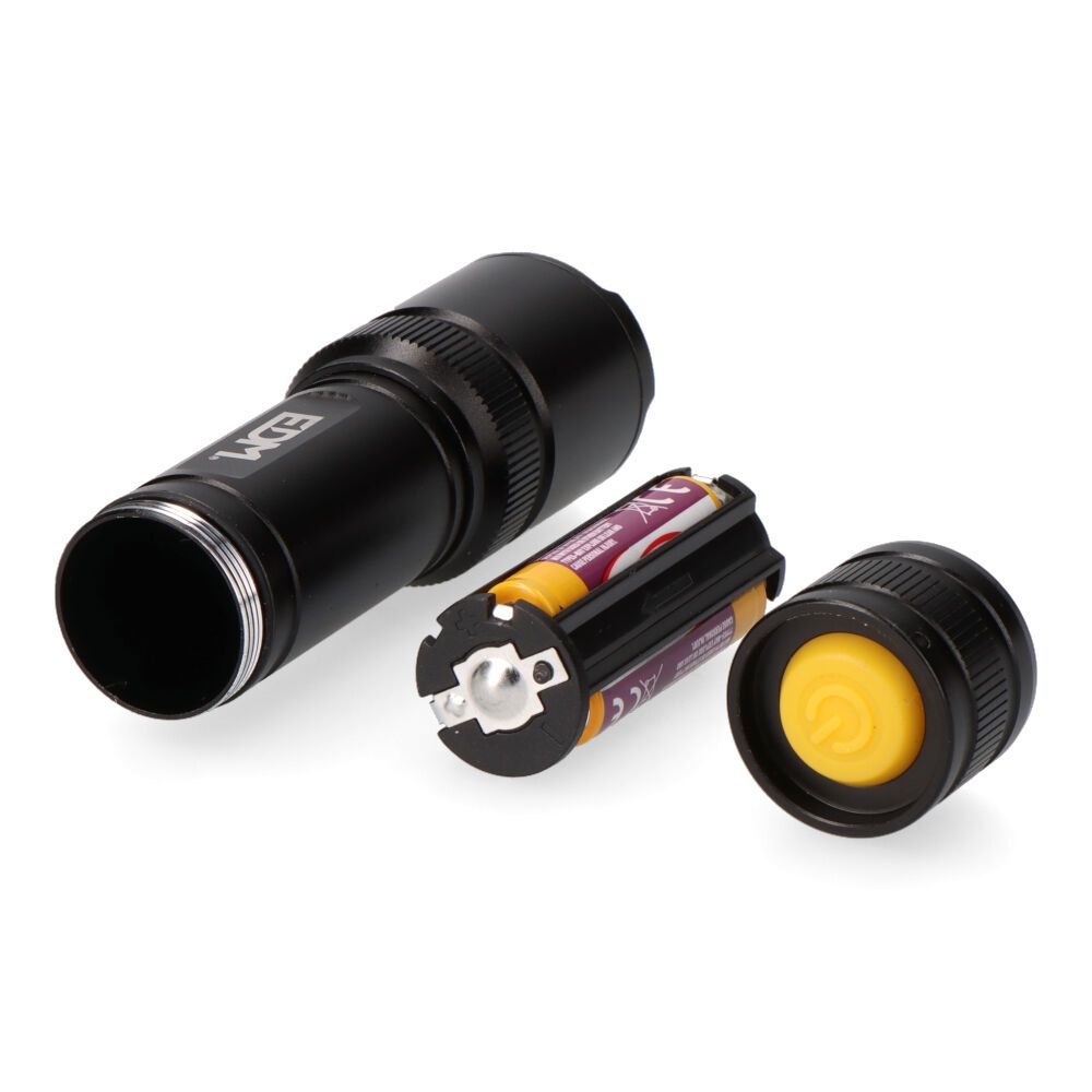 Lanterna LED tática black grip, alumínio, com zoom, 3 x AAA (incluído) 150 LM - Image 5