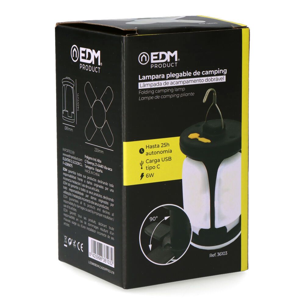 lâmpada de luz nômade, dobrável, recarregável, 6 w, 500 lm - Image 6
