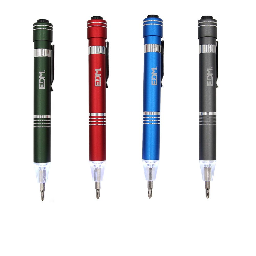 Lanterna - chave de fendas com 6 pontas magnéticas, cores sortidas - Image 7