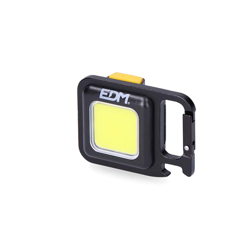 Lanterna chaveiro multifuncional cob 6 w, medida 45 x 21,5 x 62 mm
