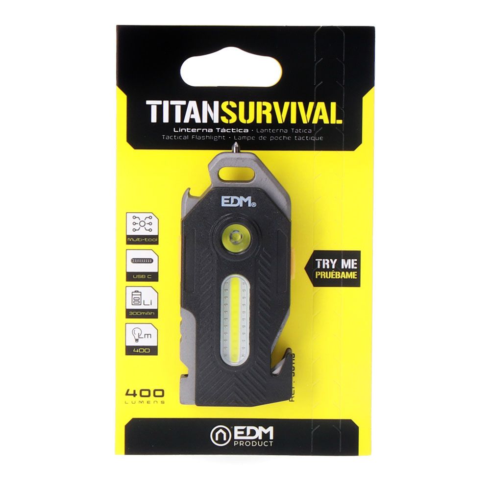 Lanterna de segurança 6 em 1 titan survival, 400 LM, 7 + 2,5 W, 39 x 21 x 92 mm - Image 7