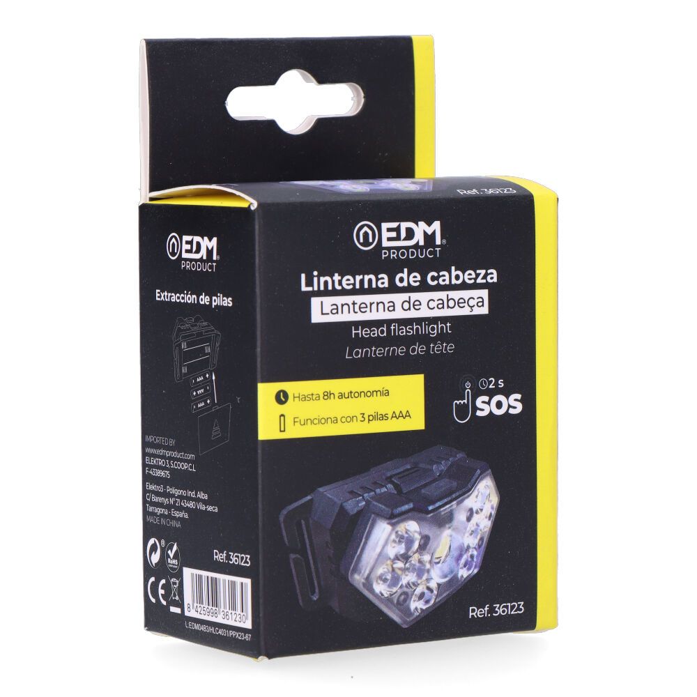Lanterna frontal LED trail tracker 5 W 400 LM a pilhas - Image 6