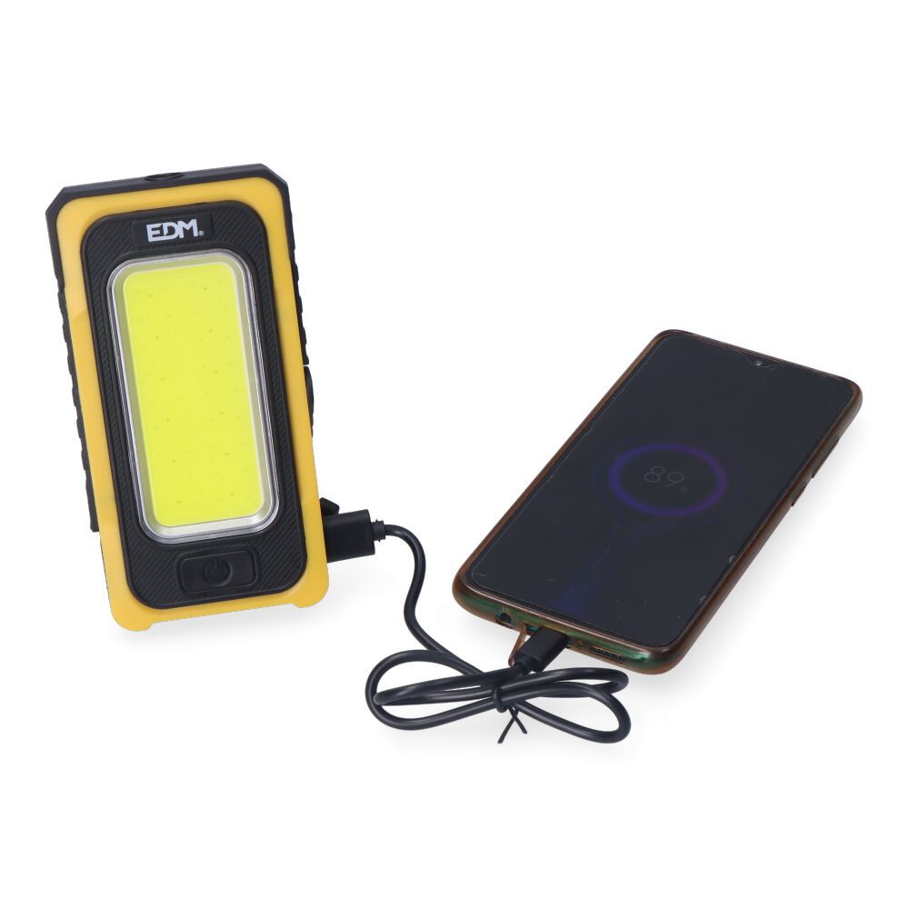 Lanterna LED COB solar force, recarregável, com gancho e íman, 10 W 750 LM - Image 4