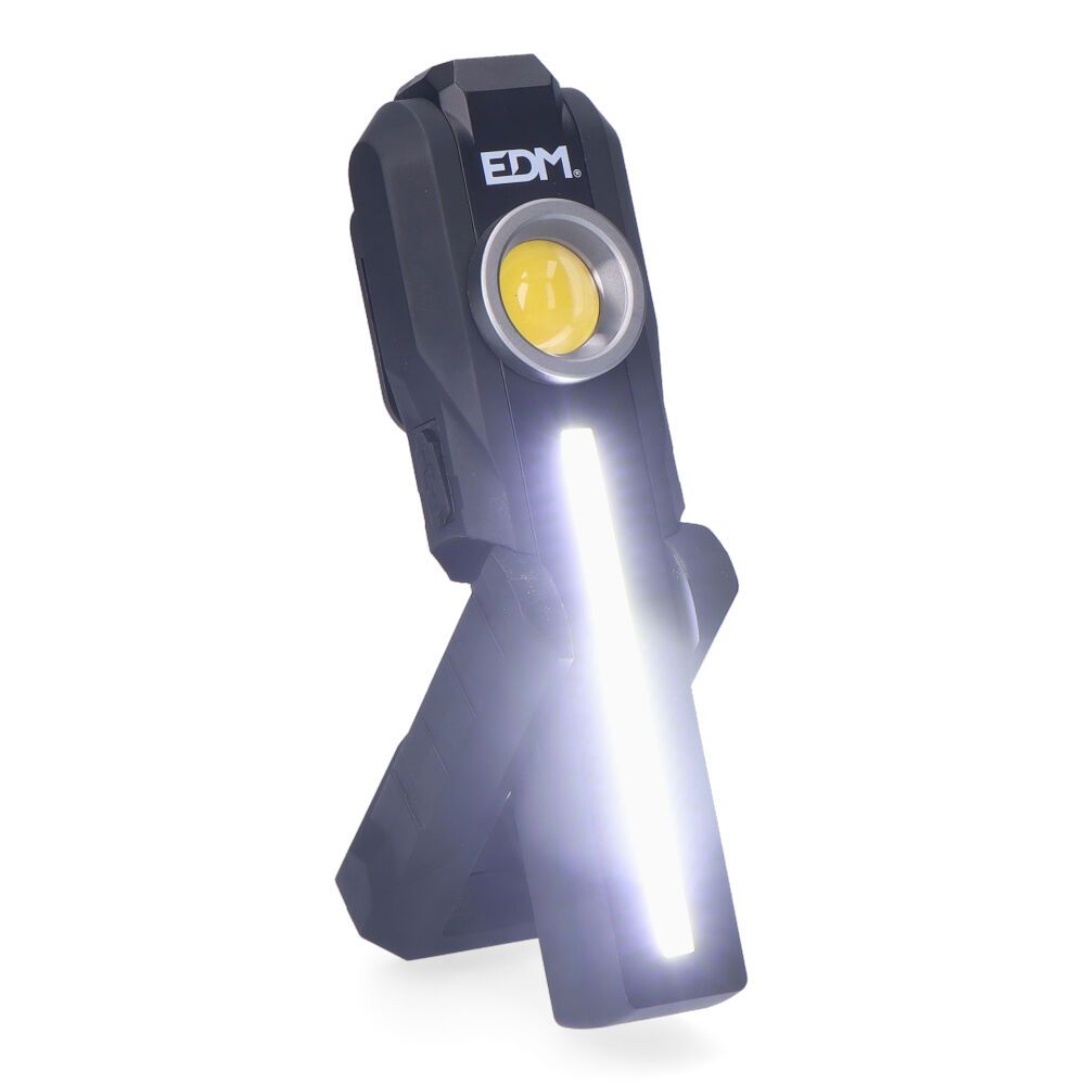 Lanterna LED de trabalho true work COB 5 W 200lm + 200lm + foco superior 50lm, recarregável - Image 4