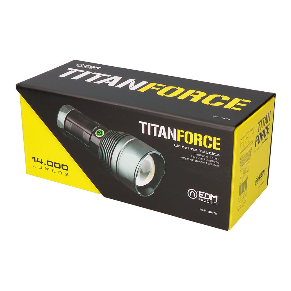 Lanterna tática LED recarregável titanforce 14.000 LM 6500 K 150 W IP44 + cordão - Image 4